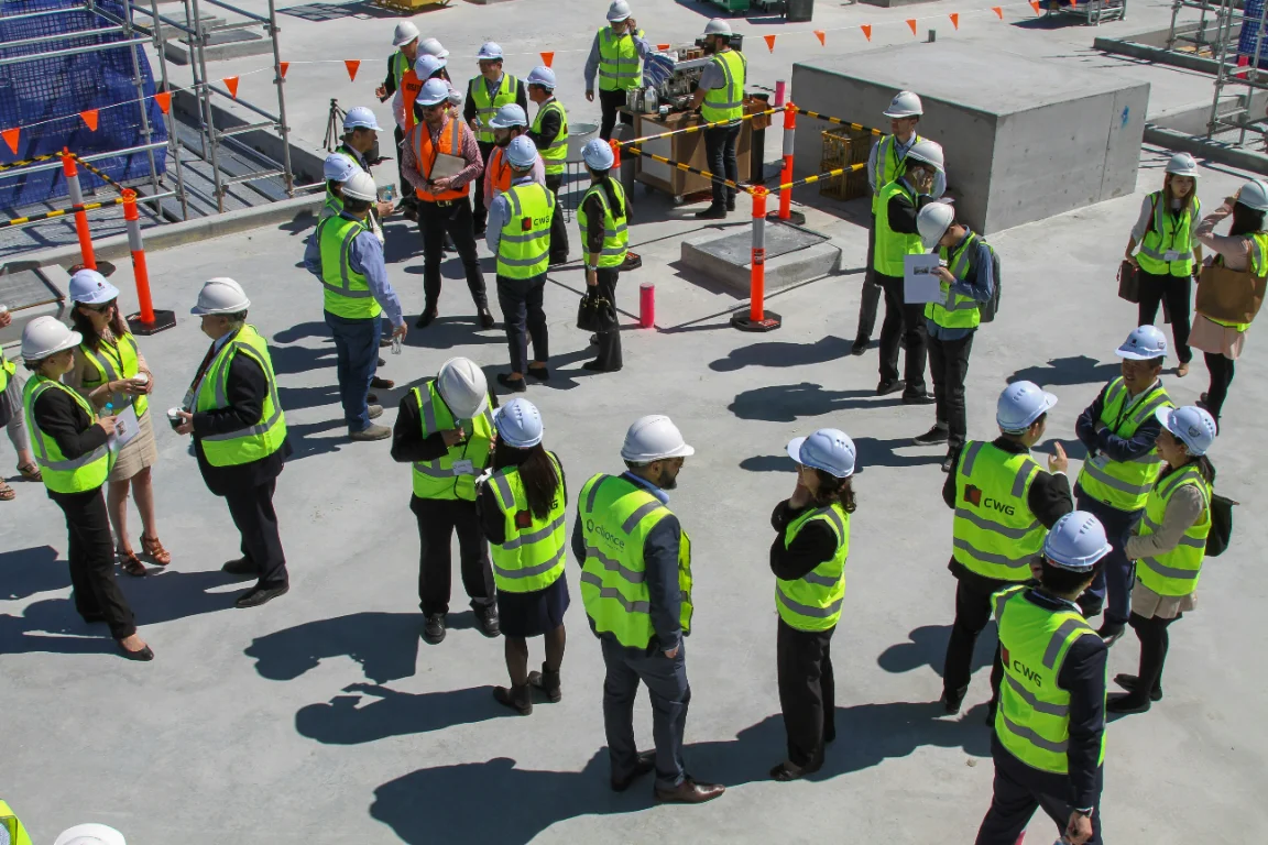 Engineer on a site walk